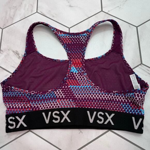 VSX Sport Victorias Secret Multicolored Patterned Sports Bra Size XL - Picture 3 of 5